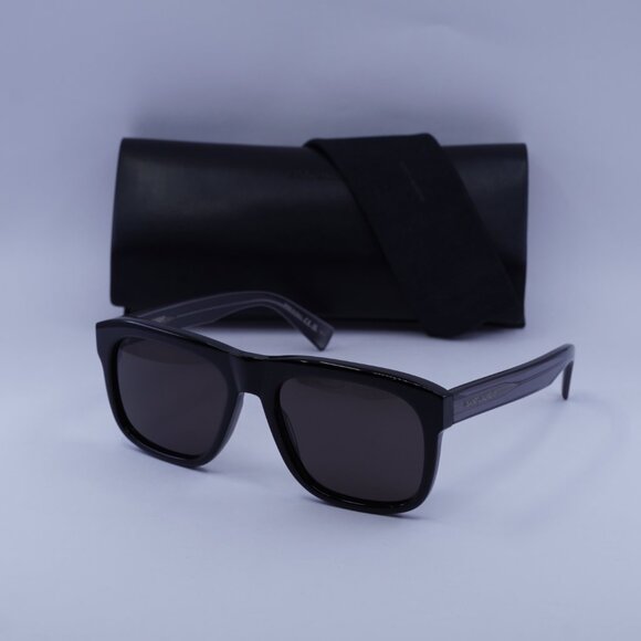 Saint Laurent SL558 003 Square Sunglasses - Black/Transparent Black - Picture 5 of 12